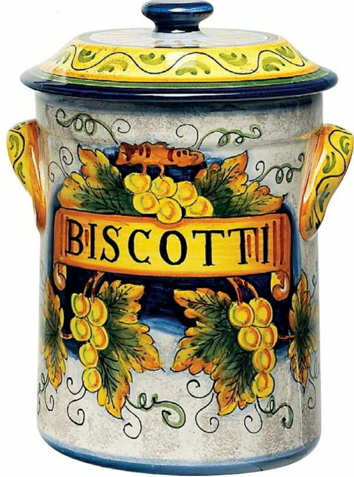 Talianska keramická Biscotti Jar v poriadku