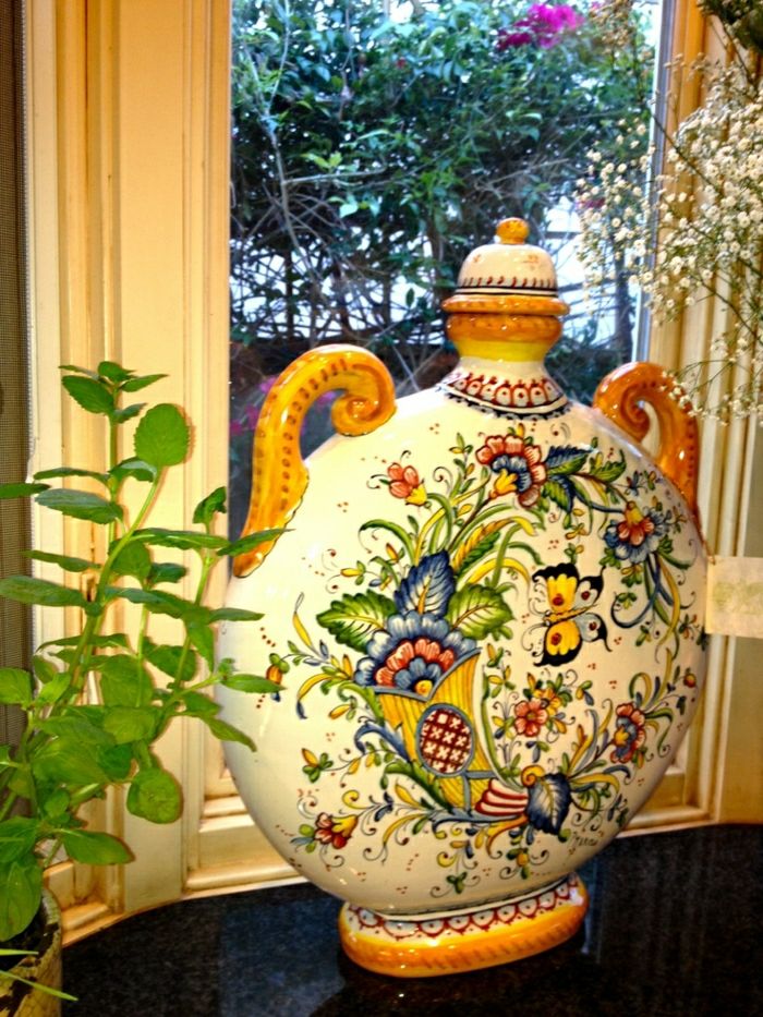 Talianska keramika riad ručne maľované veľké plavidlo