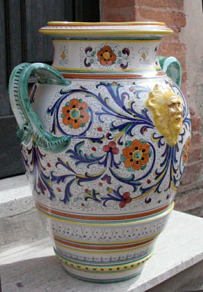 itsalienische váza keramická ručne maľované v pohode
