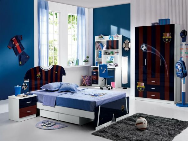 ungdom sovrumsmöblemang-blue-designen