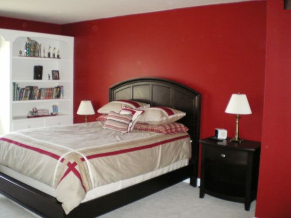 ungdom sovrumsmöblemang vägg-i-röd färg