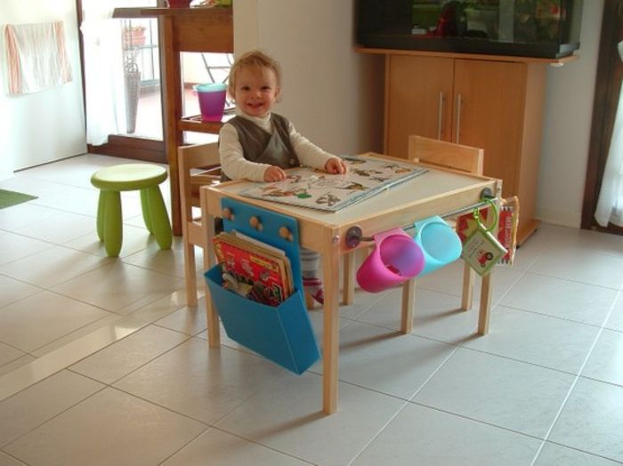 barn skrivebord-egen-build-interessant-skrivebord plate-Eigenbau-ideer
