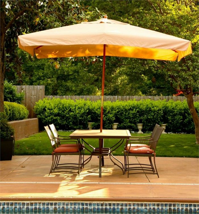 Klasik bahçe şemsiyeleri mobilya ferforje yeşil-diş otu