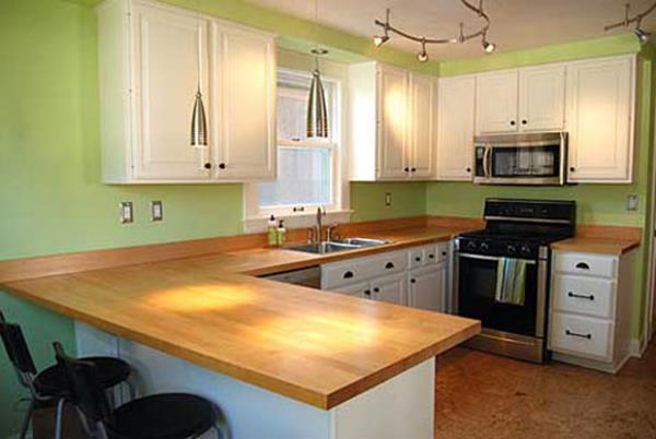 små kök-set-levande idé-grön vägg