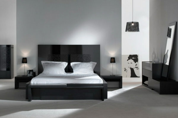 maža miegamojo komplektas-gražūs-idėjos-balta ir juoda
