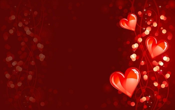 gratis bakgrundsbild valentine-röd-bakgrunds glödande-hjärtan