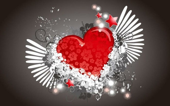 gratis bakgrundsbild valentine-röd-hjärta-med-vit-vingar