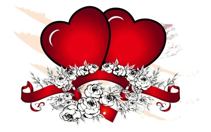 gratis bakgrundsbild valentine-två super-intressant-röd-hjärta