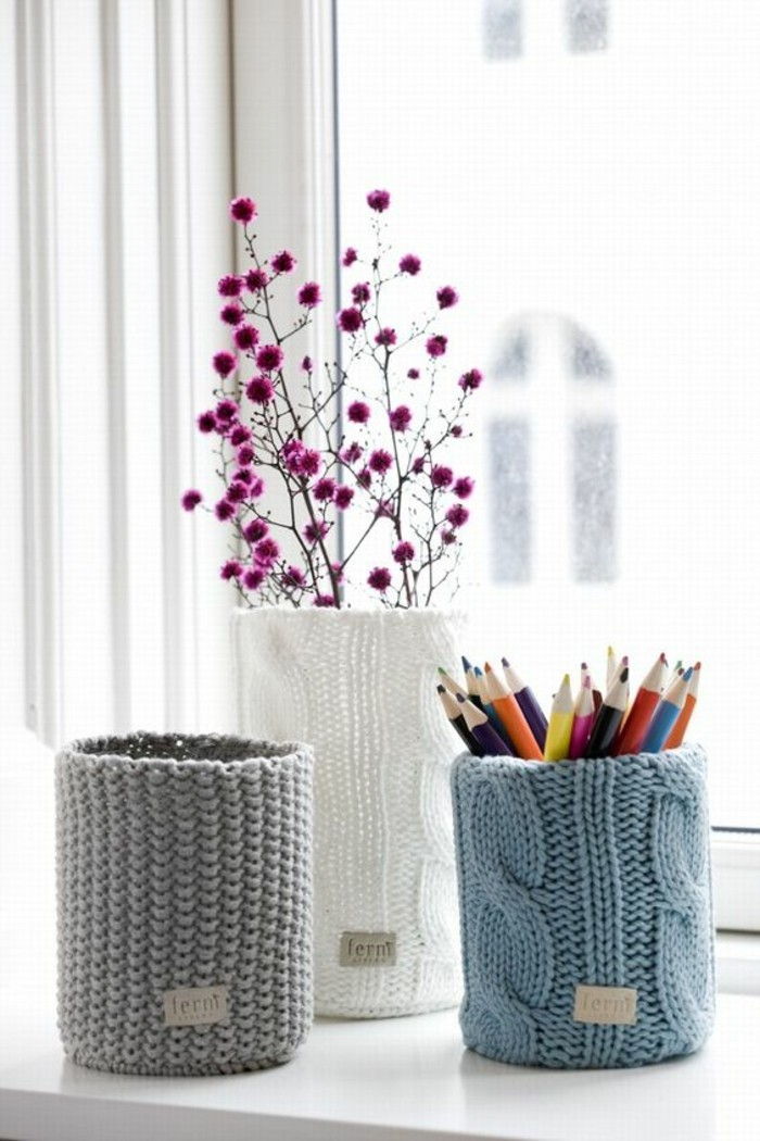 kreatívne remeslá-nápady-old-plechoviek Ceruzky-ružové kvety-window-stifthalter