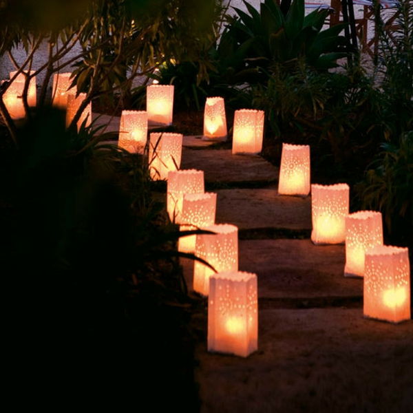 festa à noite - decoração com lanternas