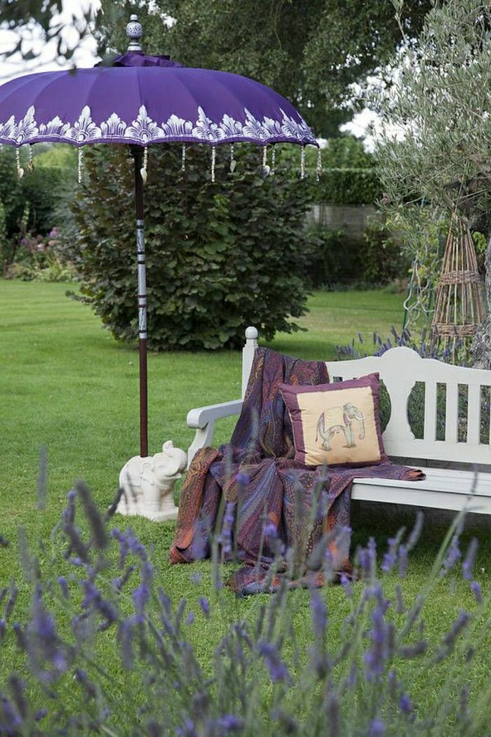 fialová záhrada dáždnik dekorácie indický štýl Slon socha Vankúš-deka Lavender