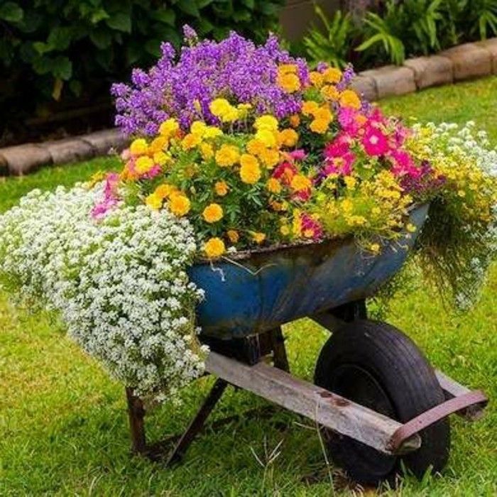 funny-Gartendeko-zelf-do-veel-gekleurde planten-aantrekkelijke-design