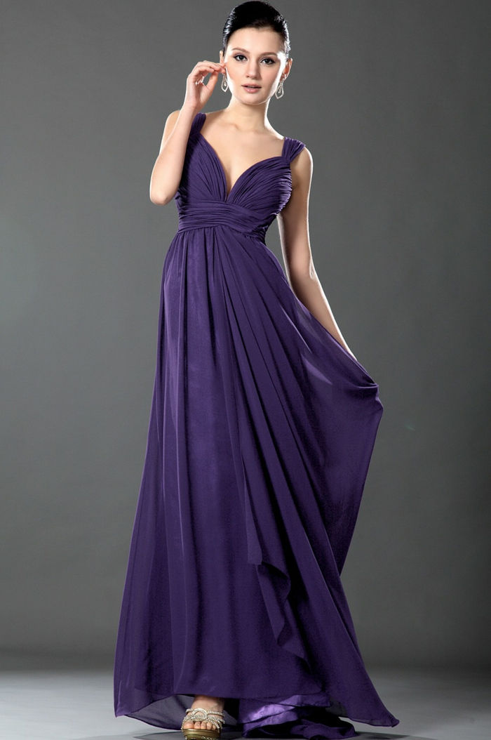 luxusné večerné šaty model-in-fialové