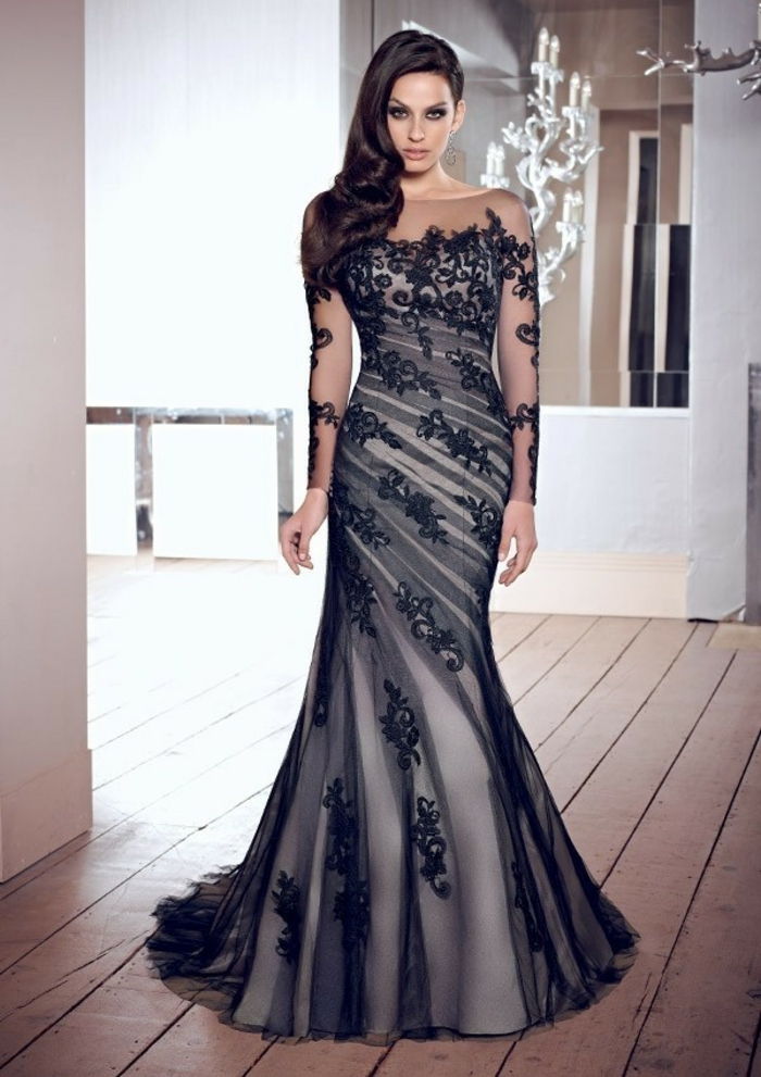 luxusné večerné šaty-black-design