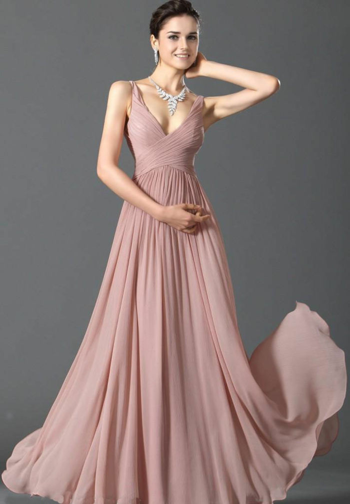luxusné večerné šaty-krásne-ružový model