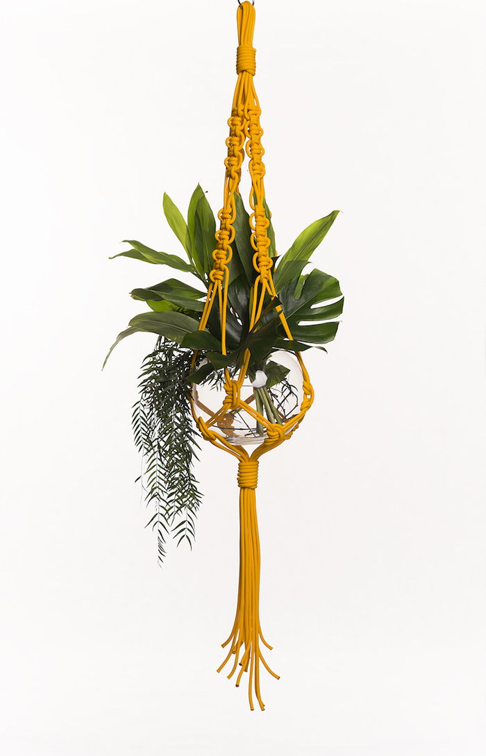 lage en hengende lampe selv oransje farge deco design plante design ide glass dekorasjon