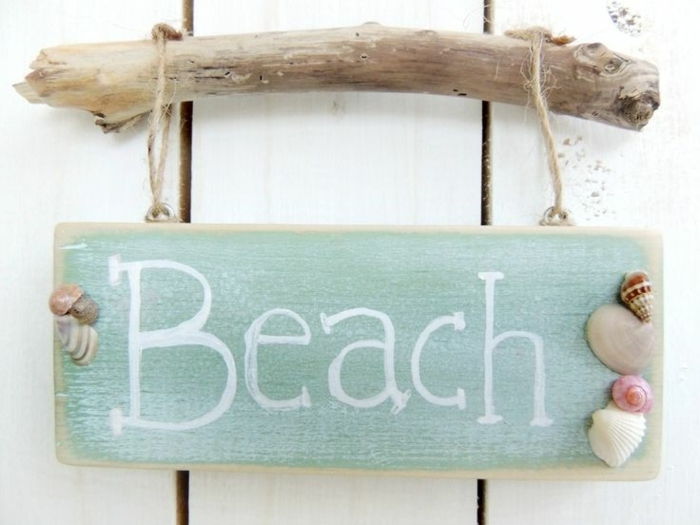 pomorski Deco Beach napis Driftwood lupine Deco