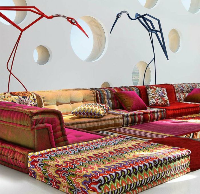 Marocan lămpi decorative barci idei colorate colorate de origine mobilier model canapea perne decorare perete idee