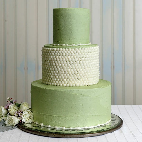 večnadstropna-pie-za-poročno-belo-in-svetlo-zelena, barva