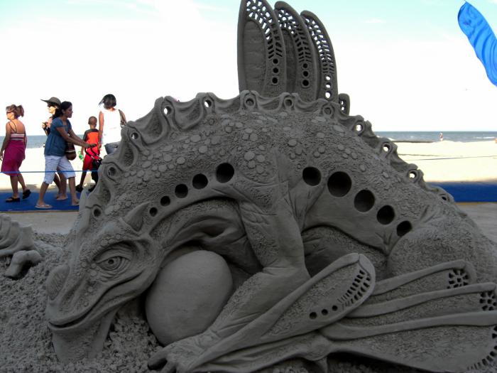 magistrale Sand Sculpture di Lizard
