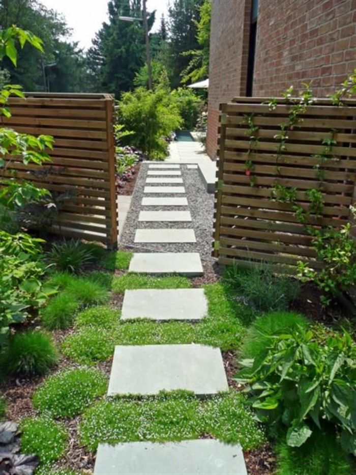 divoká záhrada s geometrickými tvarmi - príklady záhradníctva