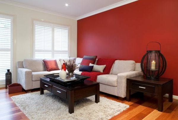 moderno-dnevna soba-design-dnevna soba-opremljanje-ideje-dnevna soba-moderne-zidne-design Rdeča stena