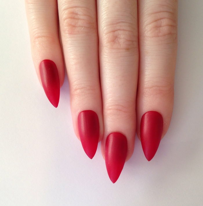 spets naglar idéer matt röd naglar design idéer enkel design bra idé för vackra naglar