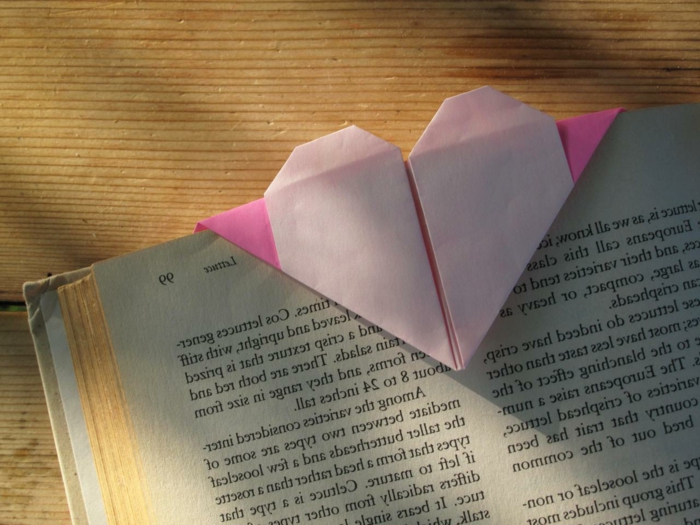 Origami-inima-unikales-model in-roz-culoare