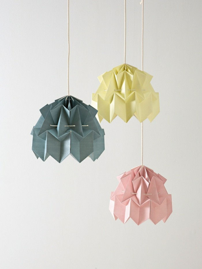 ideias DIY alguns origami-abajur-