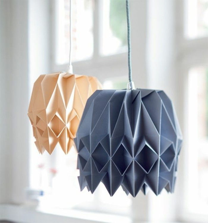 origami-abajur-bonita-abajur-de-cor-de papel lâmpada