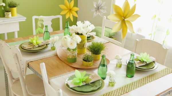 amatų idėjos pavasariui - apdaila stalui