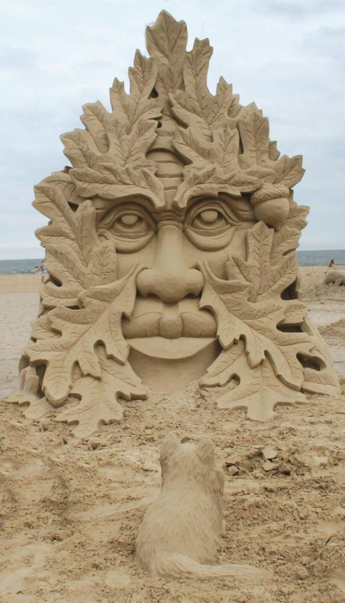 fenomenale Sand Sculpture Arte Moderna di sabbia