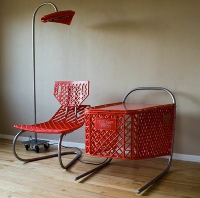 återvinning tinker Red-modell-möbler