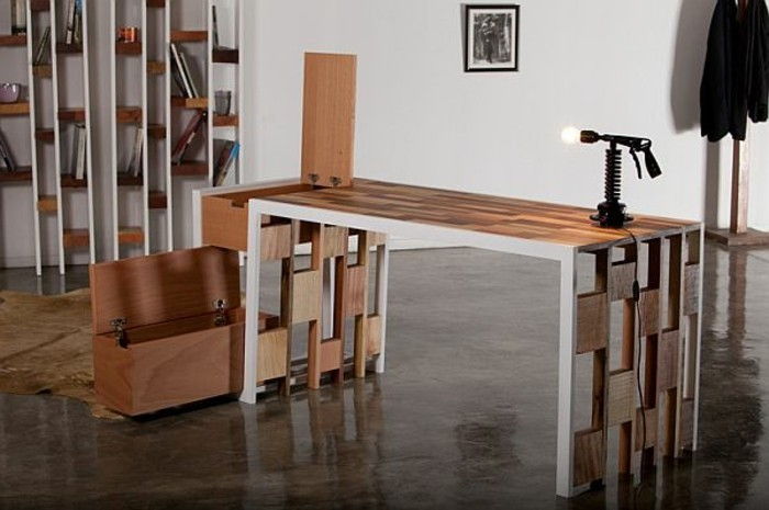 återvinnings idéer-cool-möbler moderna-desk