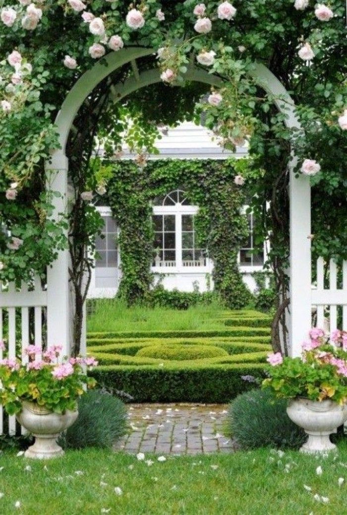 rose arch-the-dvorišče, vrt zasnove-ideje