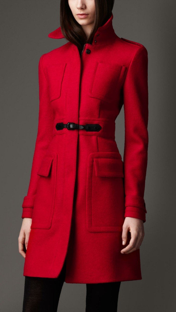 kırmızı palto-için-kadınlar-of-the Burberry