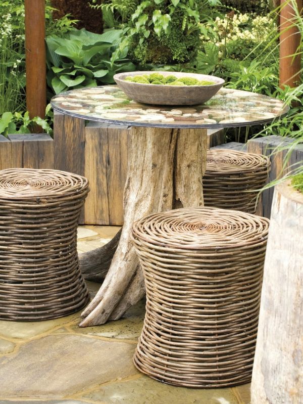 rustikk hagemøbler-kreativ-laget rustikk hagemøbler