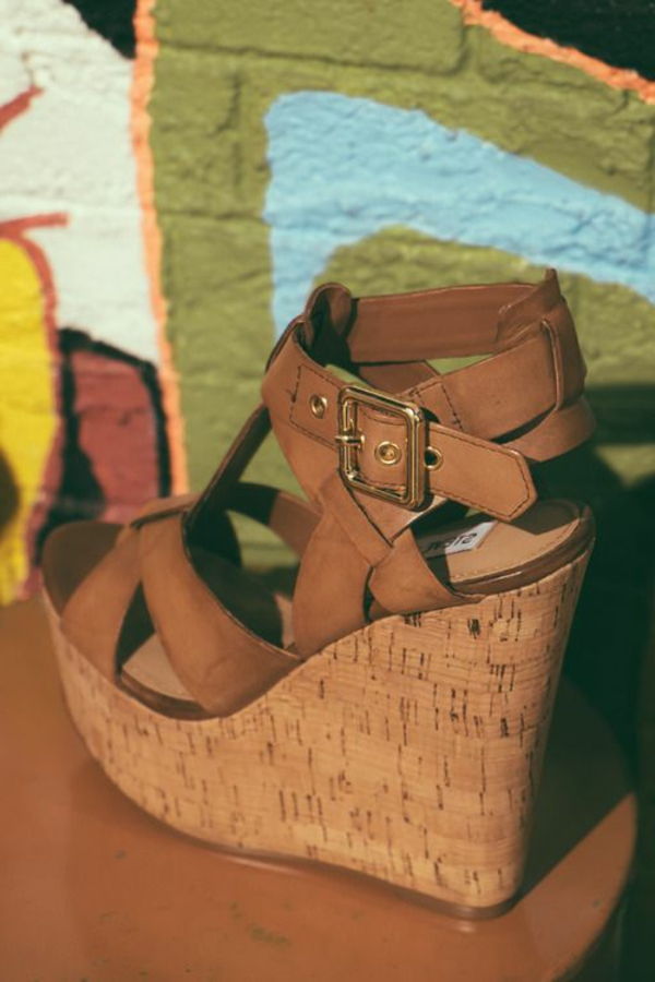 sandále klin päta topánky-kliny topánky klin podpätku sandále hnedá ---