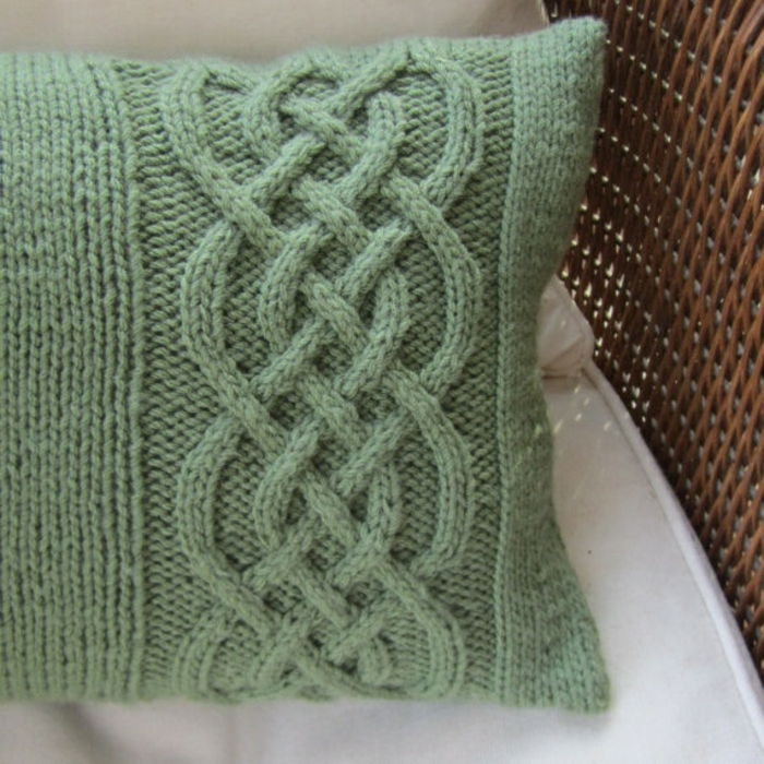 Lepo, pletene Ročno izdelan model, Pillow zeleno dekoracijo pletenice