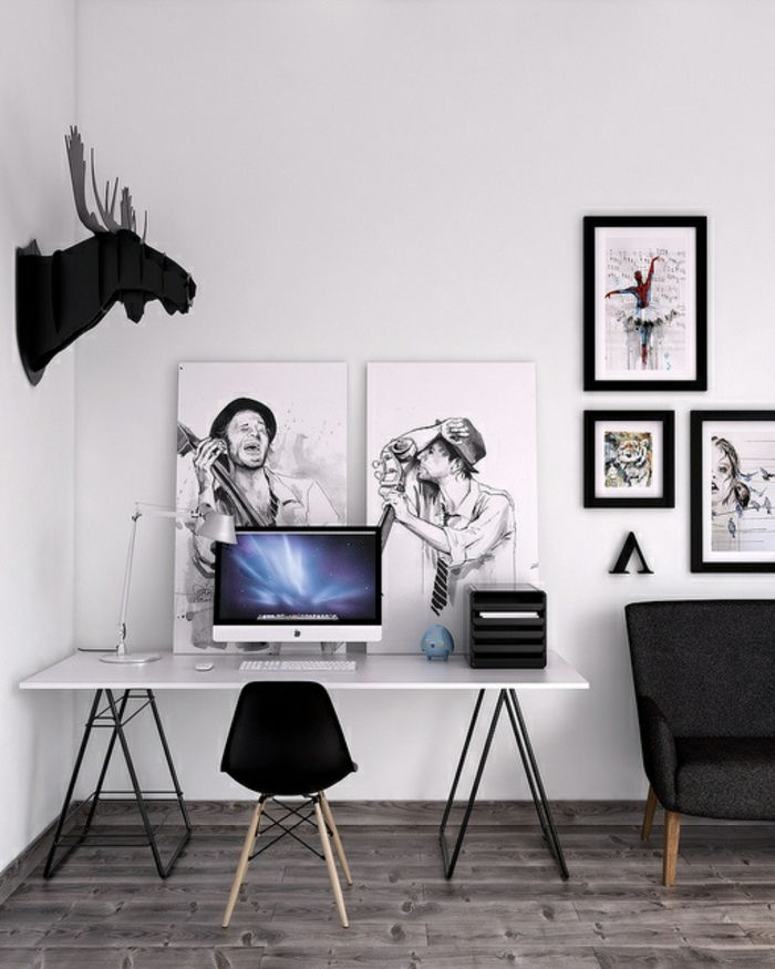 Desk-ideer-mange bilde-til-the-wall