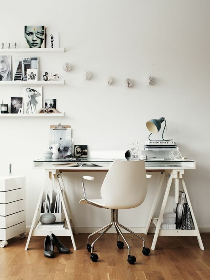 Desk-ideer-hvitt-design-moderne-look