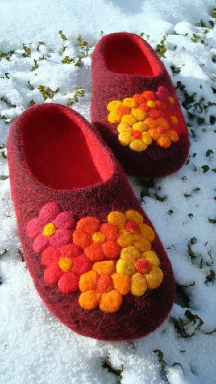 Când este rece afară, papucii sunt foarte importanți - pantofi de cusut