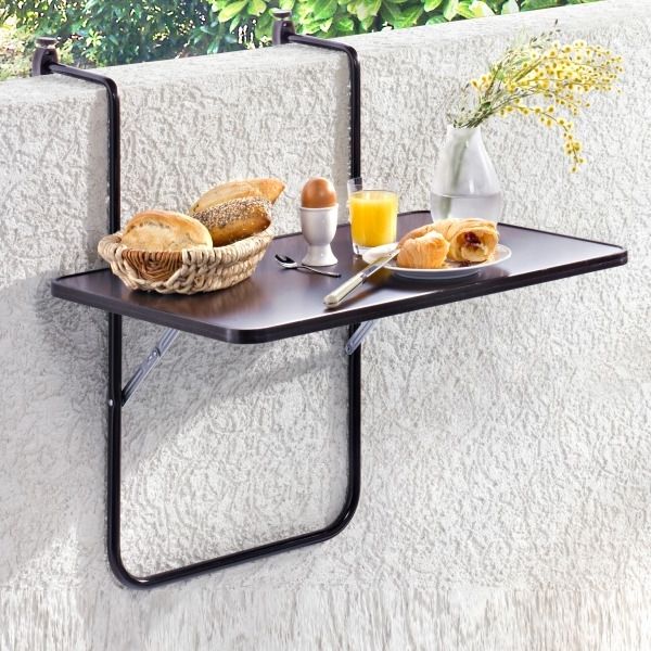 pendurado muito prático-table-by-the-varanda-pequeno-almoço