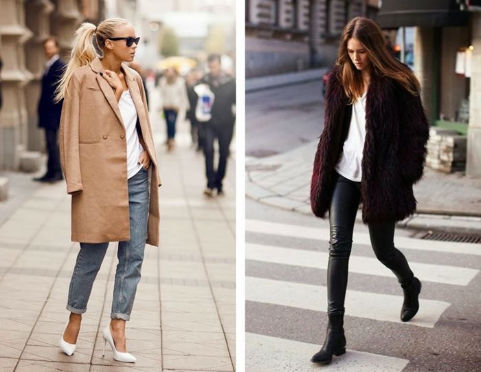smarta casual kvinnor två trendiga outfits i år blond kvinna brunett ser inspiration