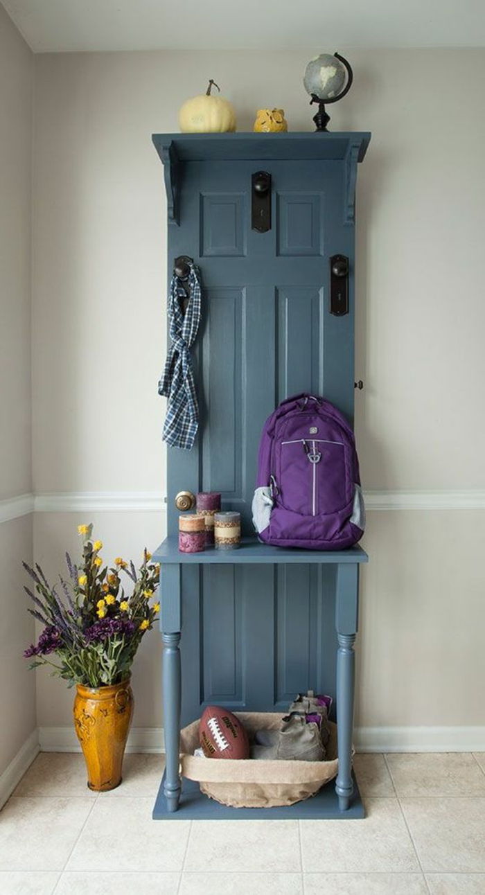 Kapılar-güzelleştirme-farklı-dekoartikel-a-mavi-sırt çantası