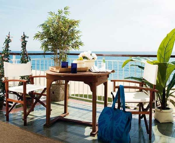 terrasse design med utsikt over havet