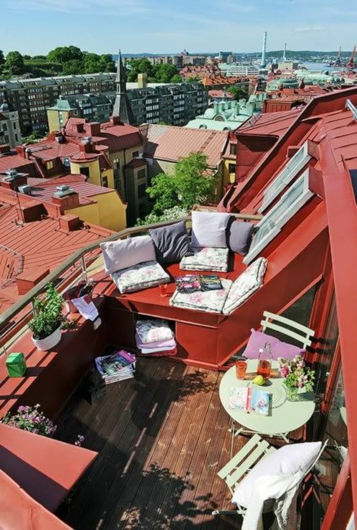 deko ideje terasa strehi v mestu lepo okrasite in okrasite pitje kave