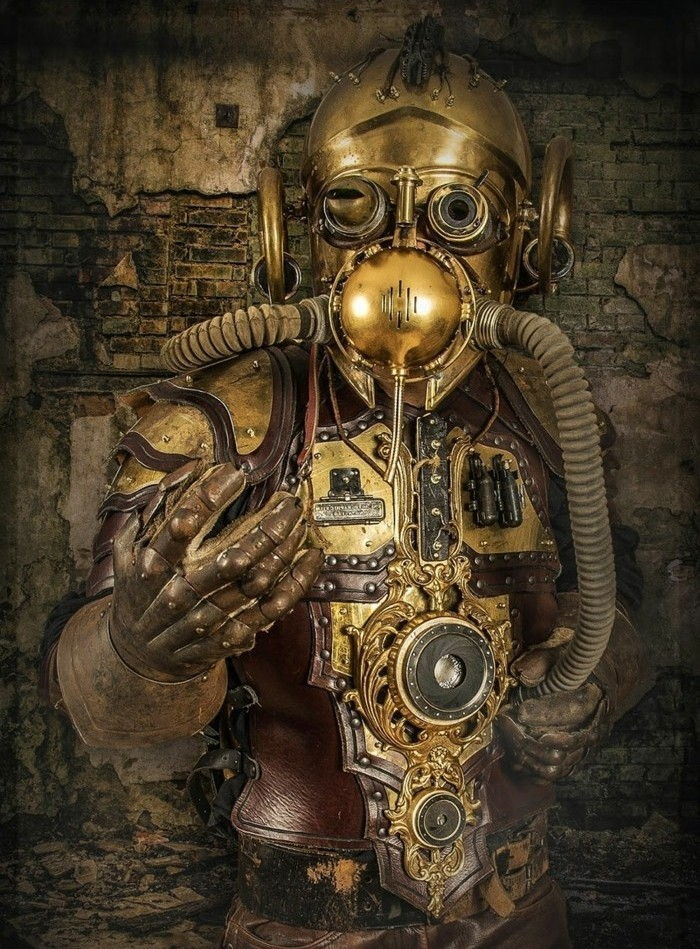 di grande impatto visivo-steampunk-vestiti-with-golden-elementi