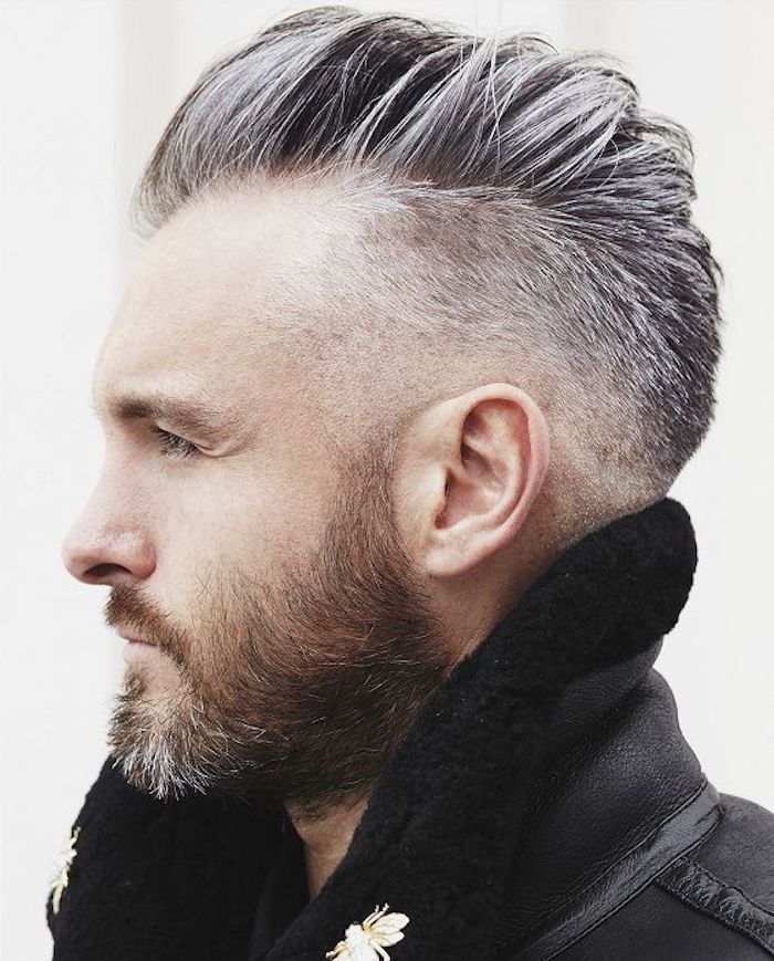 mens undercut trendy in every age gray hair beautiful fashion modern hairstyle man