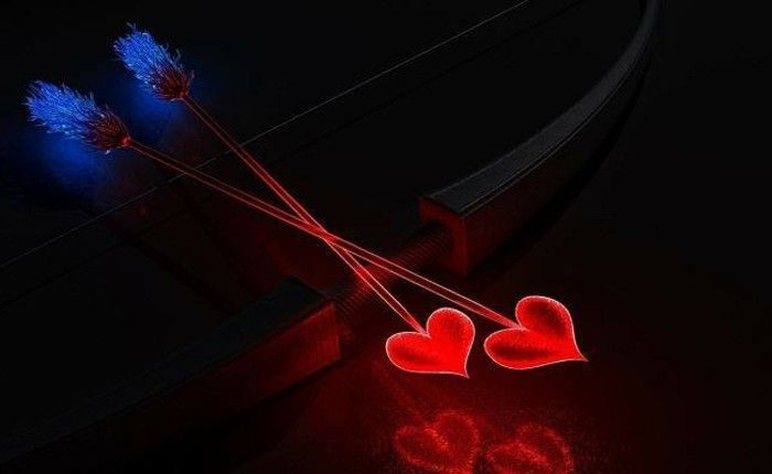 valentines tapeter kreativa modell-two-röd-hjärta
